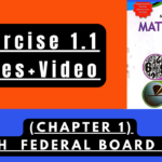 9th Math exercise 1.1 federal board