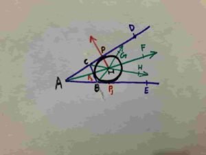 how to draw escribed circle