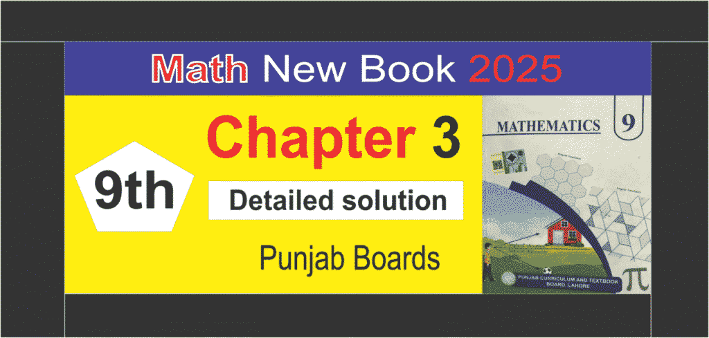 9th class math 2025 chapter 3 notes