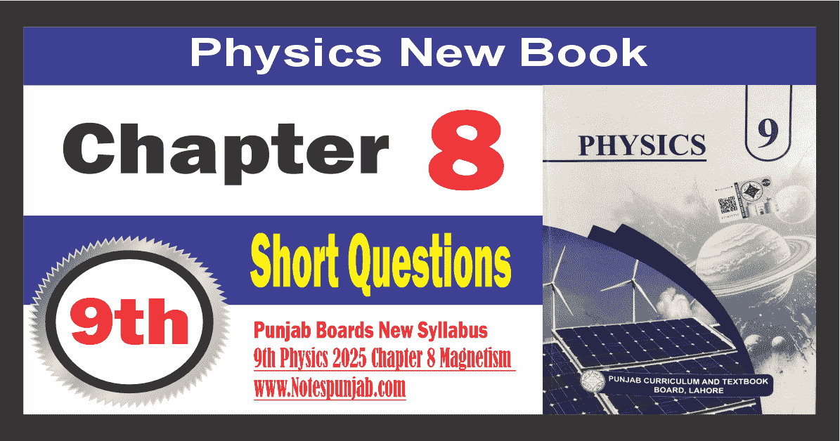 9th Physics 2025 Chapter 8 | Magnetism Short Questions
