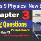 9th class physics new book chapter 3 question answer