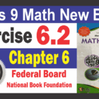 9th Math Exercise 6.2 Federal Board Notes
