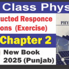 9th Physics Chapter 2 Constructed response questions