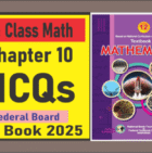 Math Class 12 New Book Chapter 10 MCQs Federal Board