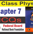 Class 9 Physics Chapter 7 MCQs Federal Board