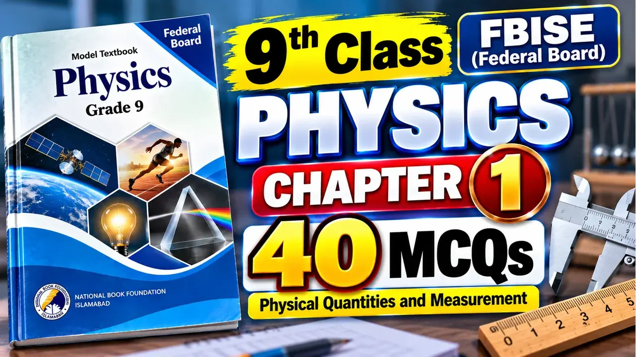 9th Class Physics Chapter 1 MCQs Federal Board